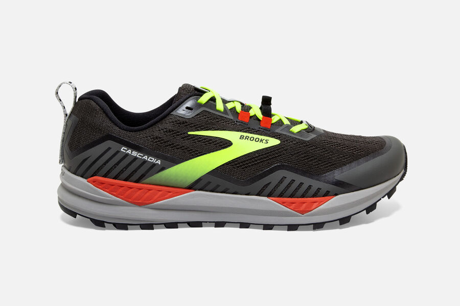 Brooks Cascadia 15 Trail Loopschoenen Heren - Zwart/Groen - 953172XAW